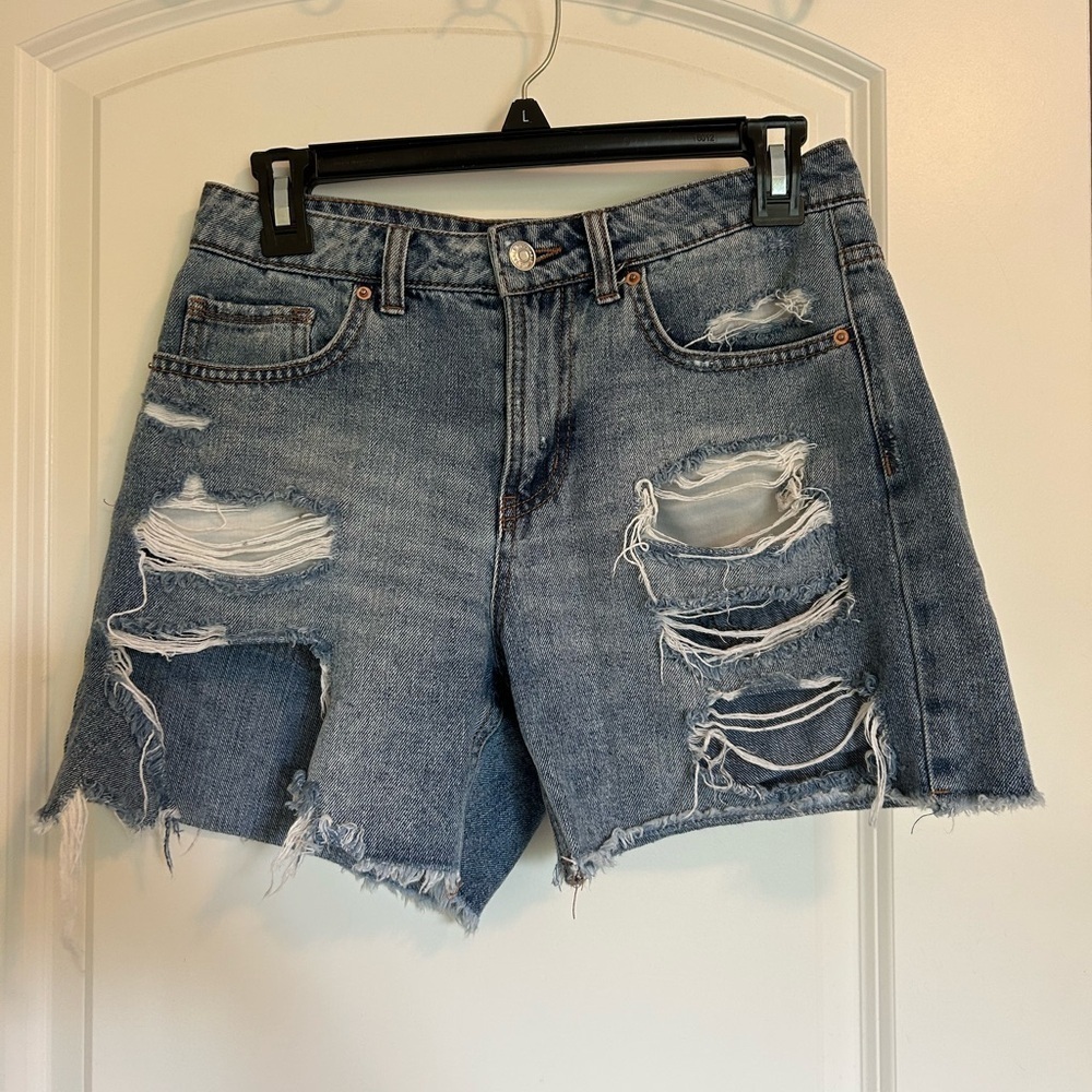 Wild Fable Ripped Blue Jean Shorts mid rise